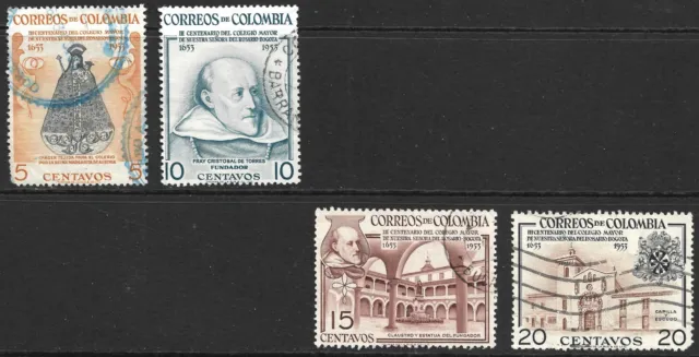 Colombia Scott #629-32 VF Used Issued 1954