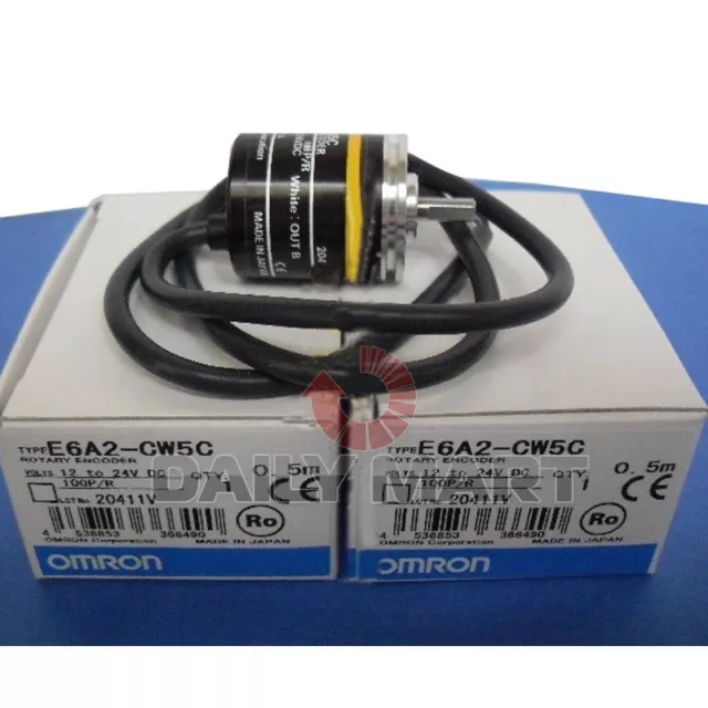 OMRON E6A2-CW5C 100P/R 12-24VDC  Incremental Rotary Encoder New in Box Free Ship