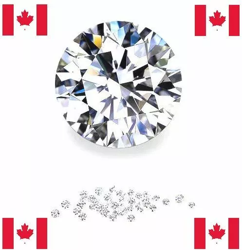 Natural Very Finest Canadian Diamond Melee - Round - VVS2-VS1 - E-F - Precision