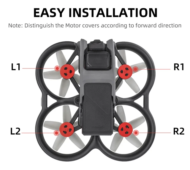 4PCS Motor Cover Alliage Motor Guard Antipoussière pour DJI Avata Remplacement