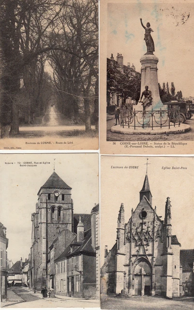 Lot 4 cartes postales anciennes COSNE-SUR-LOIRE 2