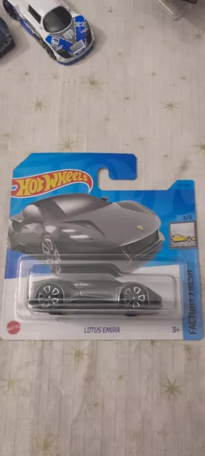 HOT WHEELS 2023 #121 - Lotus Emira (Grey #3 Factory Fresh - Short Card)