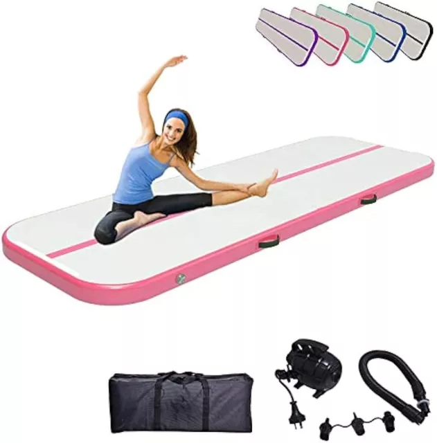 UK Air Mat Track 10Ft Inflatable Tumbling Gymnastics Mat Training Sports Home