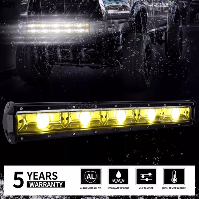 Amber 20" LED Work Light Bar Flood Spot Combo Fog for Offroad Driving Truck JEEP