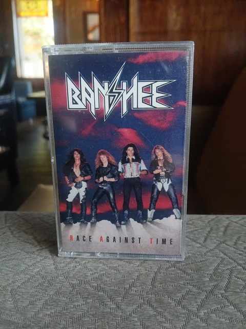 BANSHEE ‎– Race Against Time : 1989 LP EX (LOOKS UNPLAYED) PROMO W