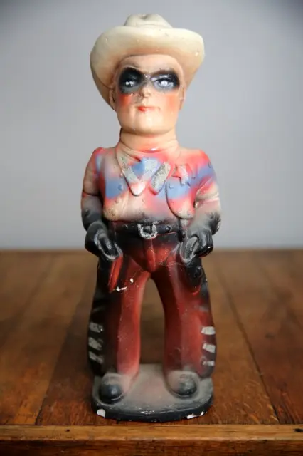 Vintage LONE RANGER Chalkware Figure Masked Cowboy TV Show Carnival toy prize