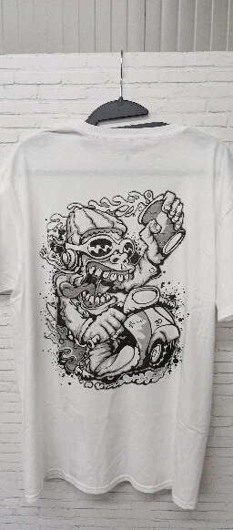 t-shirt bianca mine 20 / vespa monster