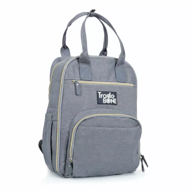 Baby Diaper Bag Maternity Nappy Backpack Travel Waterproof Grey Multi pocket
