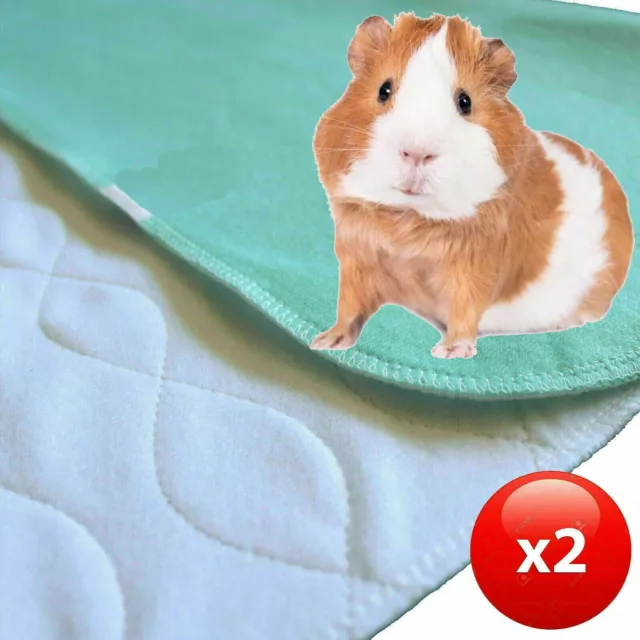 2er Set Meerschweinchen Pipipads Pee-Pad Kleintiere Nagetiere 100% wasserdicht