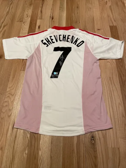 Andriy Shevchenko Signed AC Milan Home Jersey #7 - Beckett COA