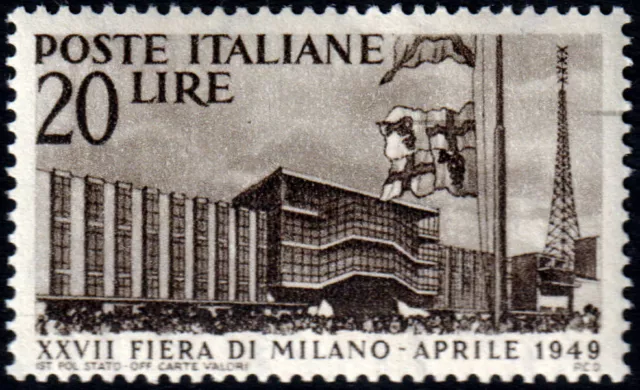 Repubblica - 1949 -  Lire 20 "27^ Fiera di Milano" - nuovo MNH  - Sassone n.598