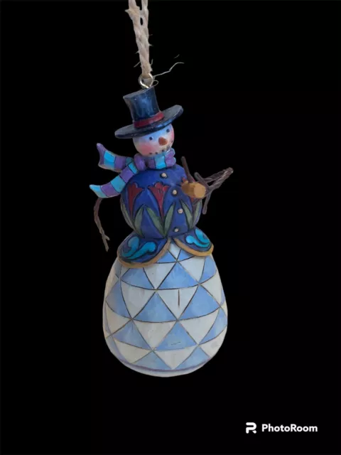 Jim Shore Snowman with Corn Cob Pipe Christmas Ornament ~ 4017602 Retired