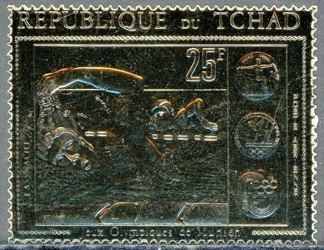 Tschad Goldmarke 416 A postfrisch Olympia München 1972 #JS088
