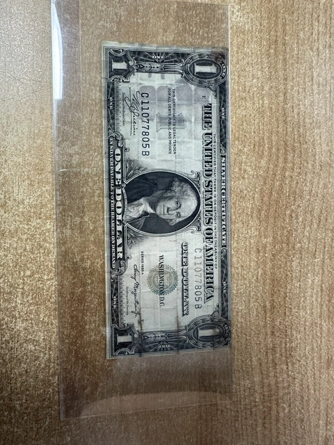 1935 A Blue Seal Silver Certificate US Paper $1 Dollar Bill 1935 Circulated