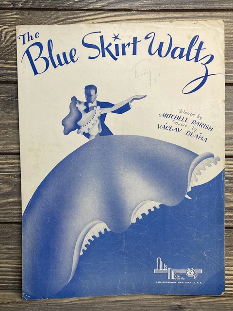 THE BLUE SKIRT Waltz Sukynka 1944 Sheet Music Mills Music Vaclav