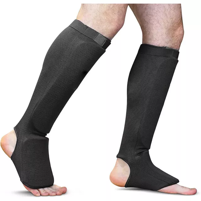 Cotton Boxing Shin Guards MMA Instep Ankle Protector Foot Protection TKD Kic BAZ