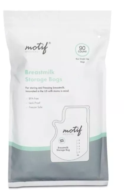 MOTIF BREASTMILK STORAGE BAGS Lot of 3  - 90 count packages 8 oz bags