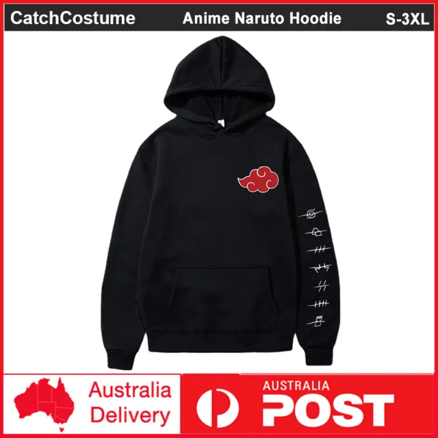 Anime Naruto Akatsuki Cloud Hoodie Unisex Sweatshirt Cosplay Jacket Cool Print
