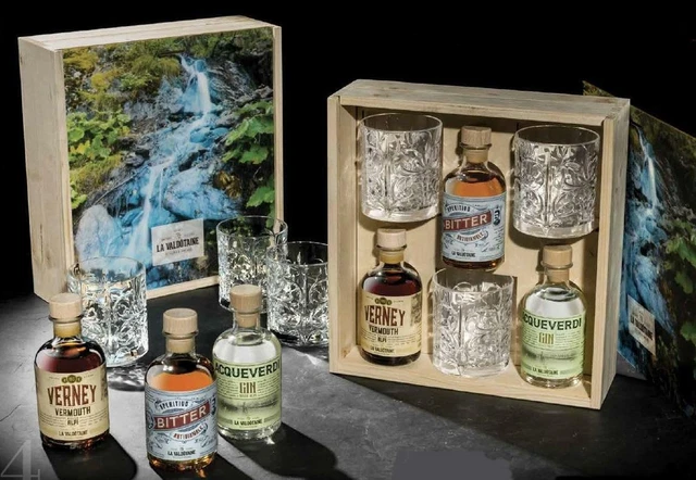 La Valdotaine Set Negroni Alpino 3 Bottiglie Da 20 Cl Con 3 Bicchieri In Confezi