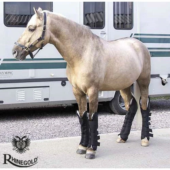 Travel Boots by Rhinegold   Full Length Travel Boots  Black or Navy  Show Season