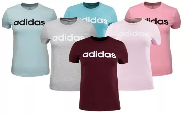 T-shirt da fitness per allenamento sportivo con logo sottile adidas da donna