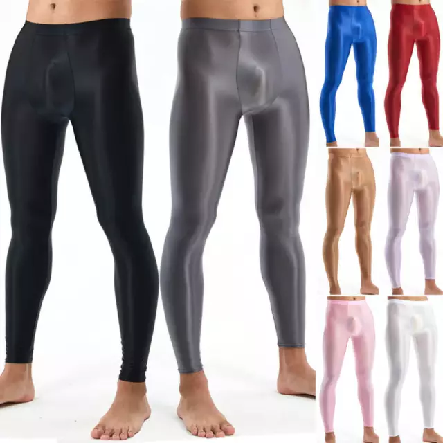 MENS ELASTIC LONG Johns Sexy Transparent Mesh Underwear Tight Legging Pants  £14.39 - PicClick UK