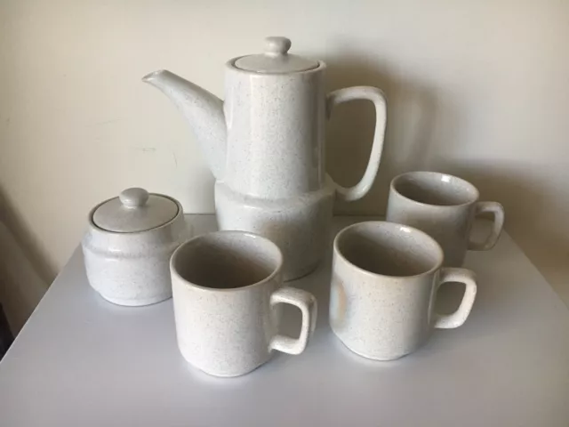 Vintage Retro Japanese Coffee Set - Pot, Sugar Bowl And Mugs