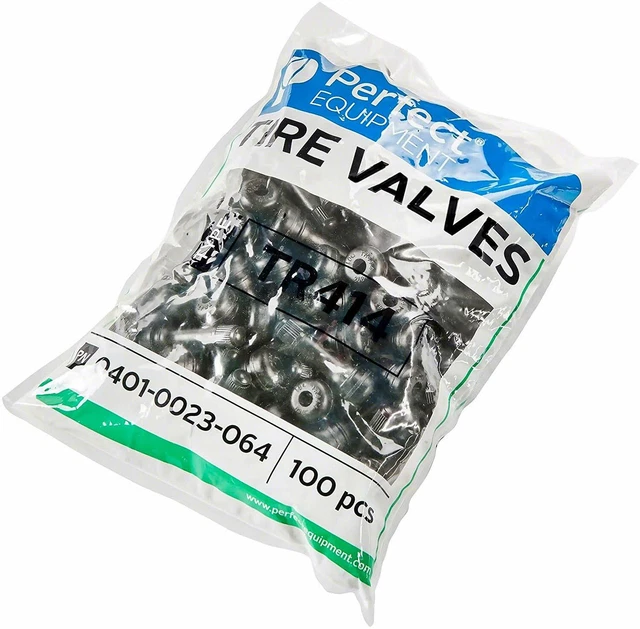 Confezione 10 X Valvola Tubeless TR413 In Gomma Per Cerchi In Lega O In Ferro Con Foro 115mm
