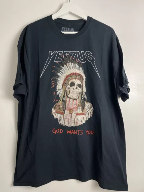 Kanye West Yeezus 2013 Tour T-shirt God Wants You w/ Dates Size XL