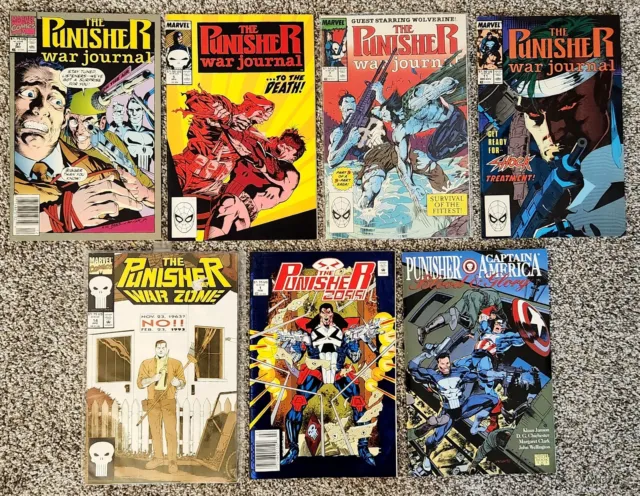 The Punisher Marvel Comics Lot War Journal 5, 7, 11, 37 - WZ 14 - 2099 #1, B&G