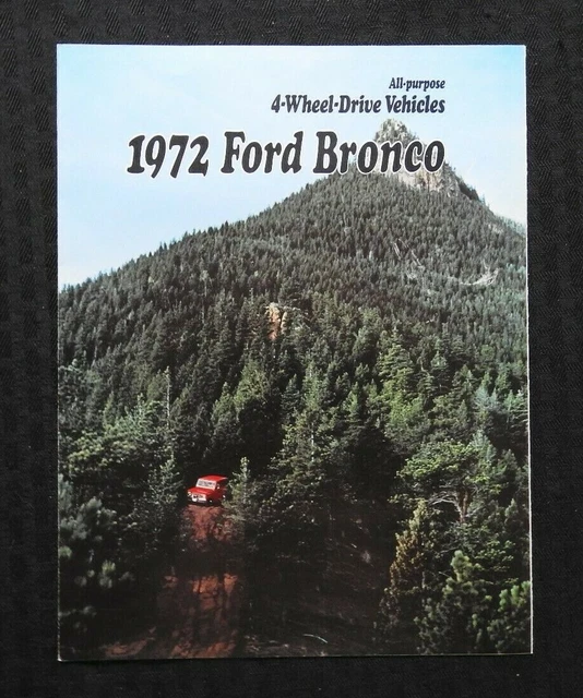 1972 FORD BRONCO Tout Usage 4WHEELDRIVE Vehicle Sales Brochure