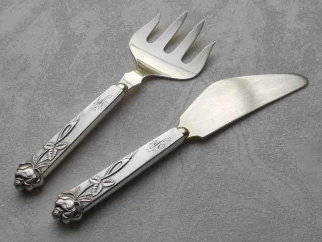 Antique 1860 Lamson & Goodnow Forks & Knives With Bone Pewter Handle - Set  of 12
