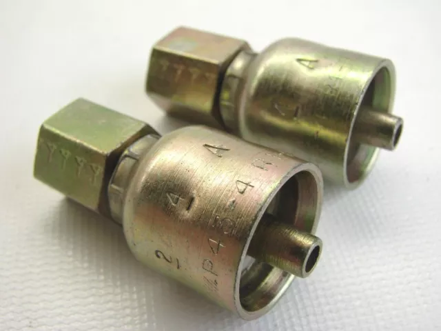 (2) New Parker 10243-2-4 Female Pipe Adapter 1/8 NPT X 1/4 Hose Steel (T61)