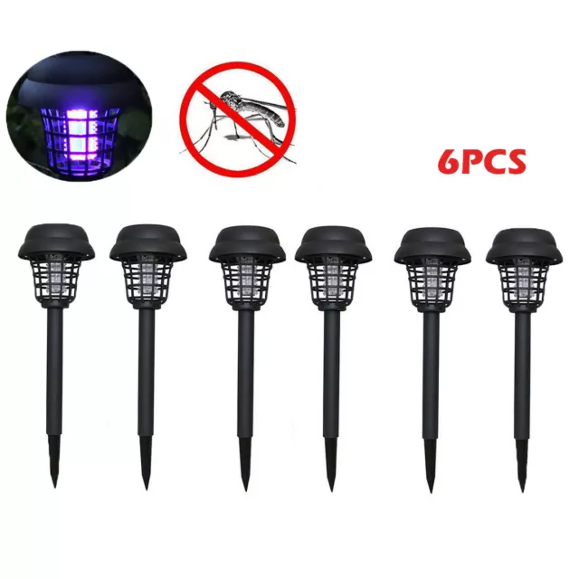 Solar UV Bug Zapper Mosquito Fly Insect Repeller Killer Garden Path LED Light