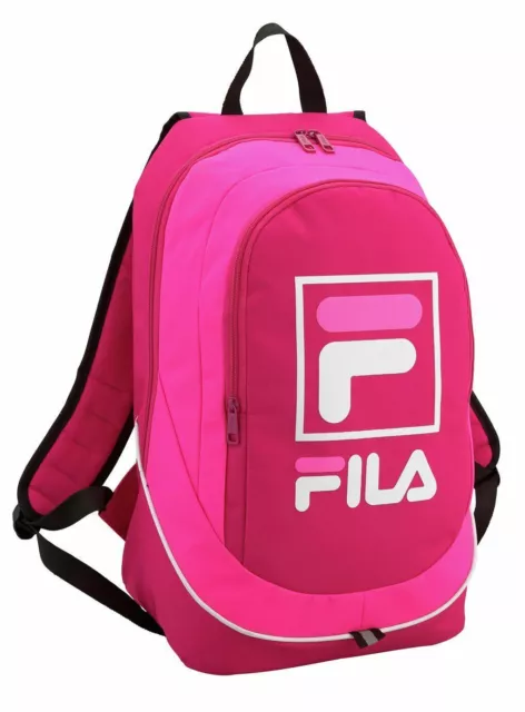 Fila Pink Backpack - Womens Girls Rucksack School Day Bag