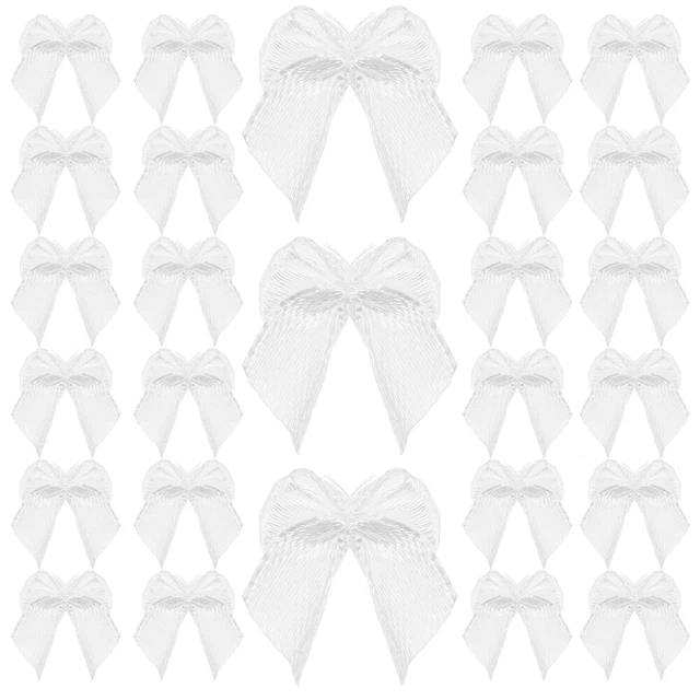 100 Pcs Scrapbook Pages Satin Black Bows Girl Hair Bows Hairpin 5