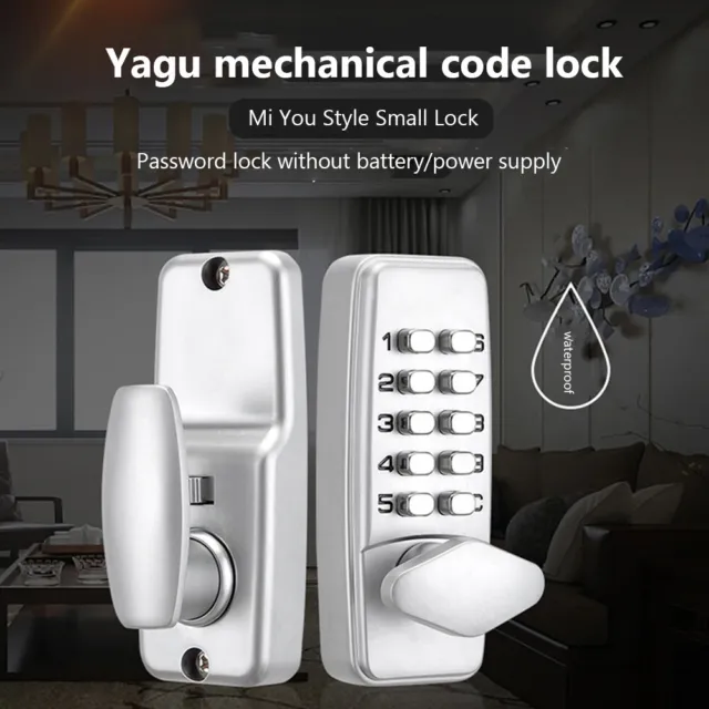 Metal Door Code Lock Sturdy Waterproof Password Security Lock for Home Apartment 2