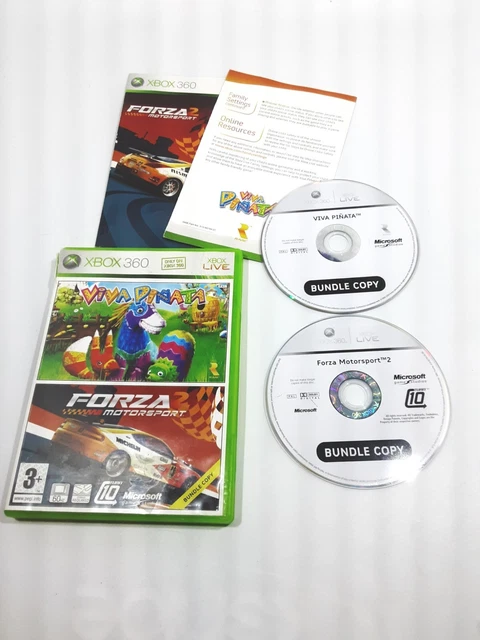 Viva Pinata and Forza 2 Motor Sport Xbox 360 Game Sport Bundle With Manuals