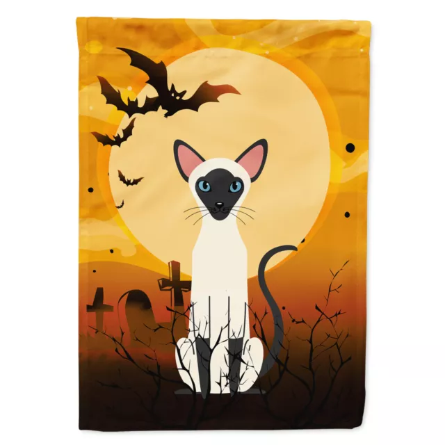 Carolines Treasures Bb4454gf Halloween Siamese Cat Flag Garden Size  Small