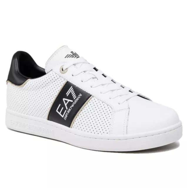 Scarpe Uomo Donna Ea7 Bianco Sneakers Emporio Armani 7 Ea Pelle