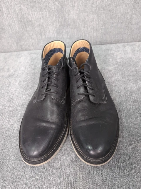 NEW MEN CLARKS Truxton High Black Leather Lace Up Waterproof Cap Toe Boots 28736 99.95 PicClick