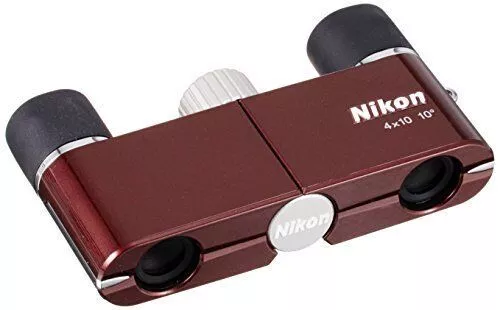 Nikon Binoculars play 4X10DCF Dach rprism type 4 times 10 caliber wine red Japan