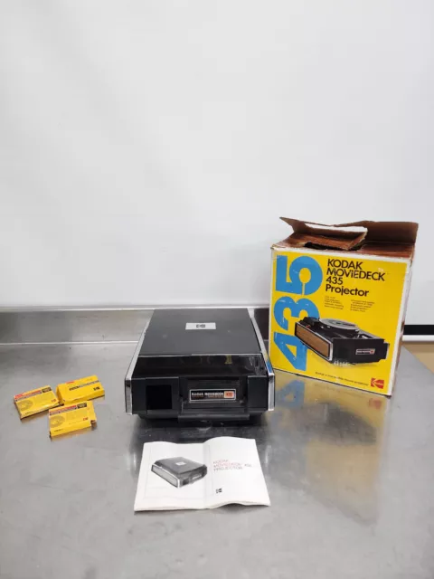 Vintage Kodak Moviedeck 435 8 MM Portable Movie Film Projector - Gently Used