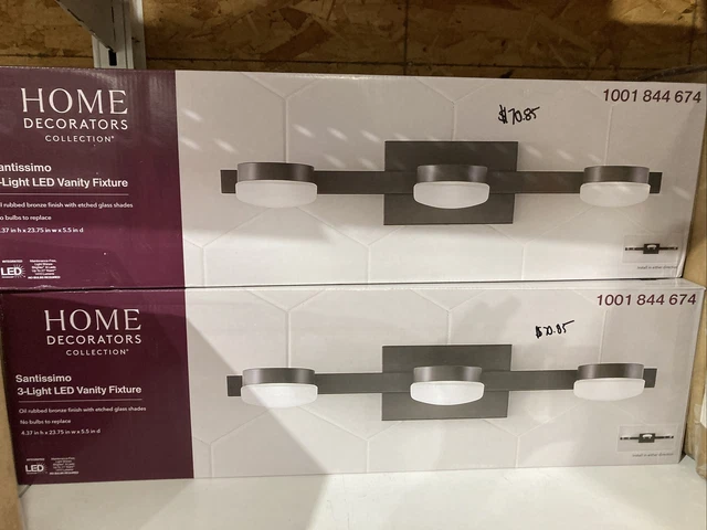 LED Vanity - Bathroom Light - Oil Rubbed Bronze- 40-Watt 3-Light ORB