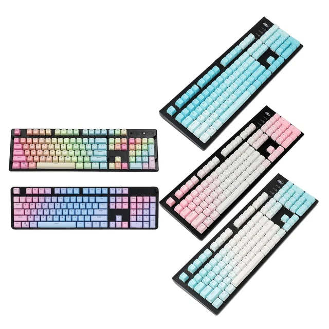 104 KEYS GRADIENT Mechanical Keyboard Keycaps Set Thick PBT Keycaps DIY