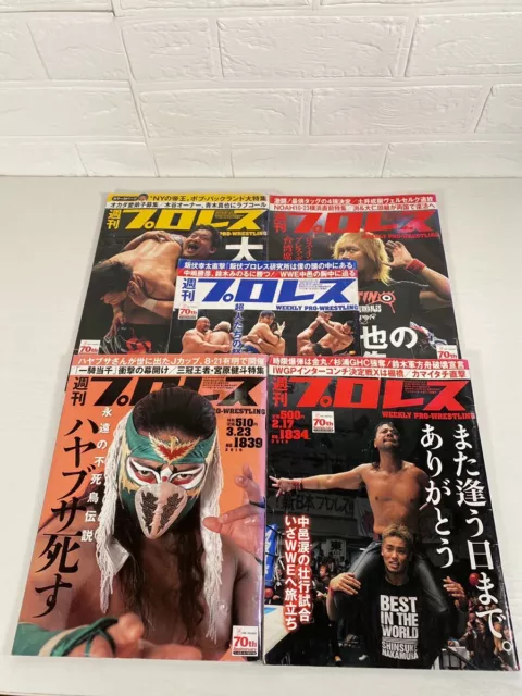 Weekly Pro Wrestling Japanese Magazine No. 70 5-book set 2016 Goodbye Hayabusa