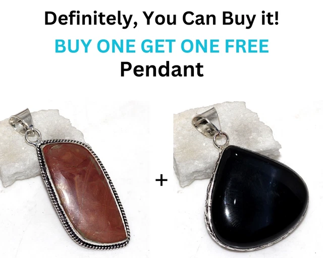 Noreena Jasper, Black Onyx Fresh Stock Deals Pendant Combo Set 2.4-1.7" GW