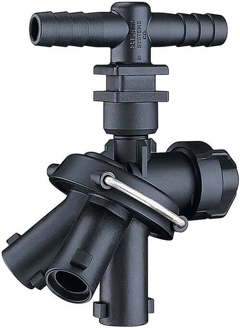 2 of Triple Turret Nozzle Body w/Check Valve 3/4" ID Double Hose Shank Dry Booms