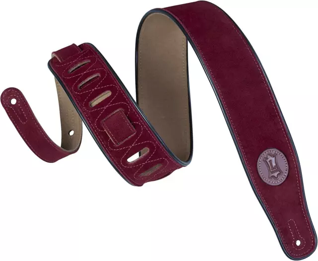 Guitar Strap - Burgundy Levy'S Leather MSS3-BRG