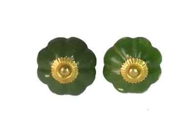 Pair Of Green Color Ceramic Home Interior Furniture Knobs – Drawer knobs i24-206 2